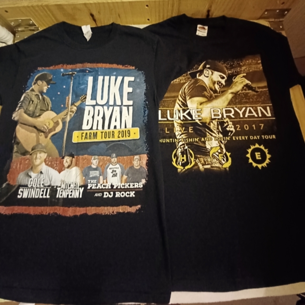 Luke Bryan Concert Tees Bundle-2017 & 2019 Concerts-Size S